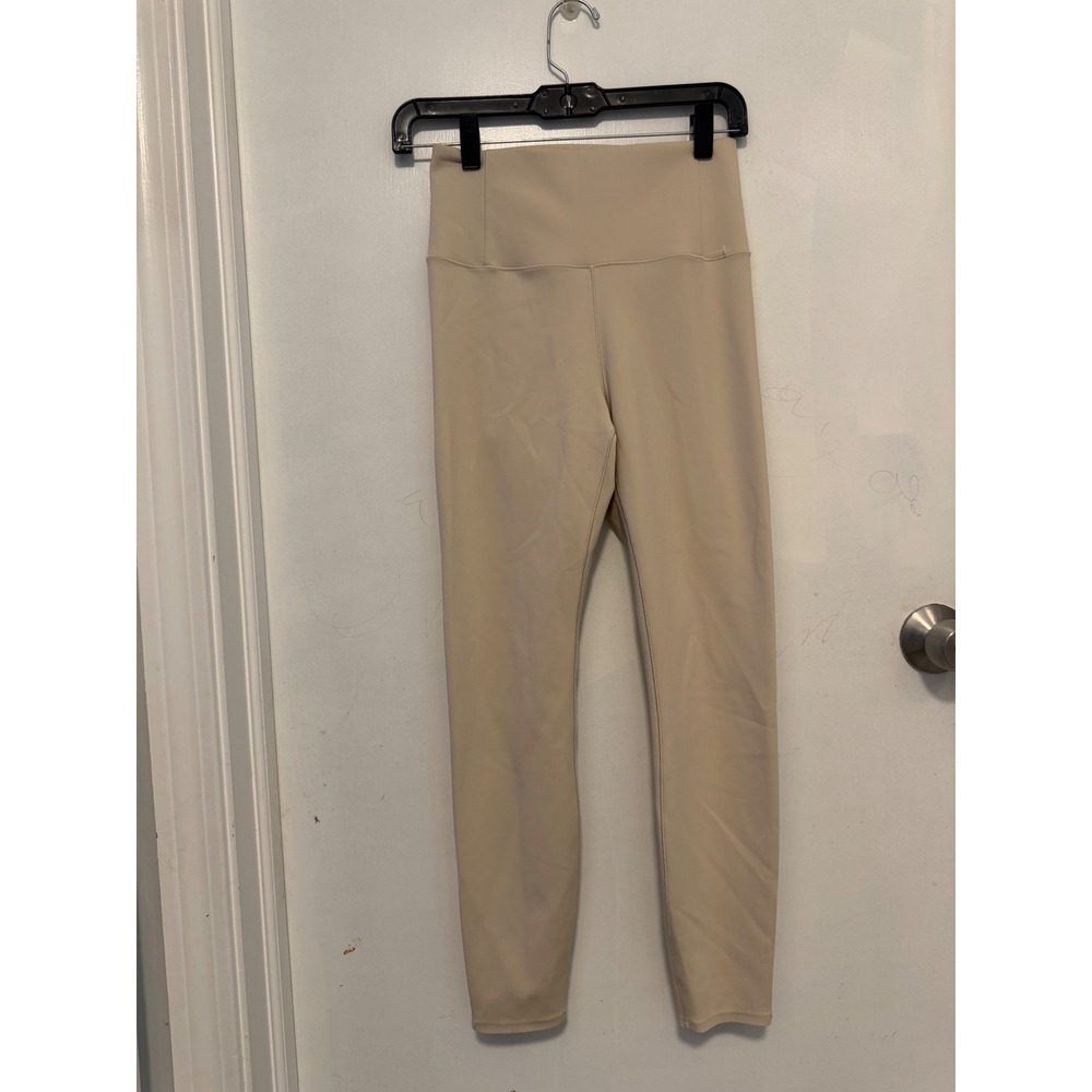 Vuori Womens‎ High Rise Leggings Beige Tan Activewear Yoga Pants Size Medium
